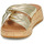 Schuhe Damen Pantoffel FitFlop F-Mode Leather-Twist Flatform Slides (Cork Wrap) Gold / Braun