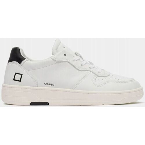 Schuhe Damen Sneaker Date W391-CR-BA-WB COURT-WHITE/BLACK Weiss