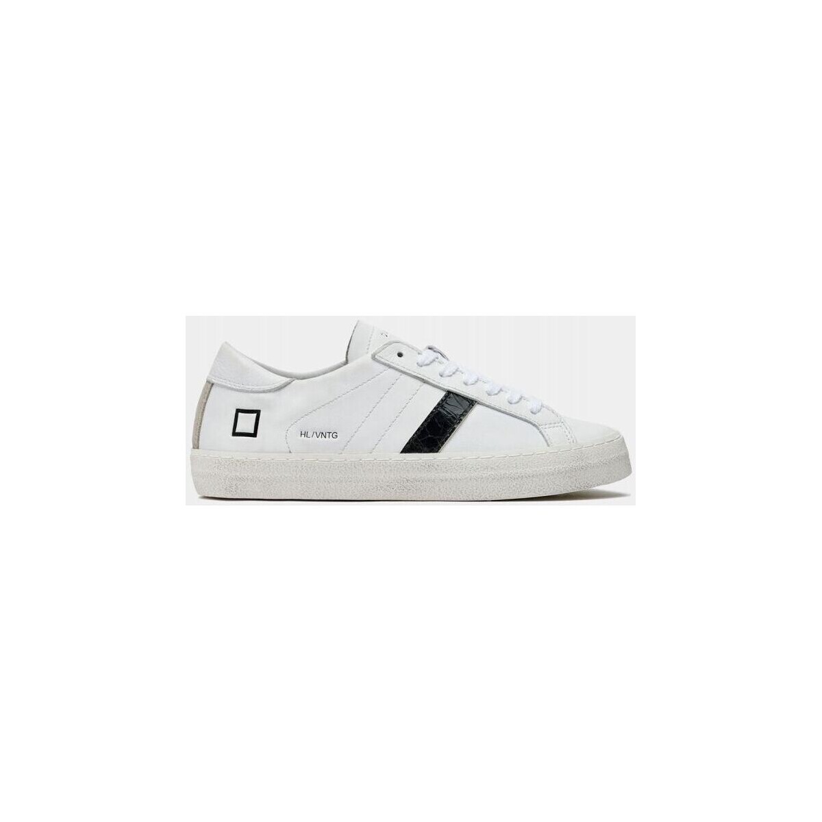Schuhe Damen Sneaker Date W391-HL-VC-WB HILL VINTAGE CALF-WHITE/BLACK Weiss