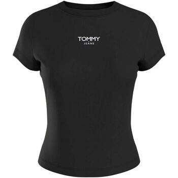 Kleidung Damen T-Shirts & Poloshirts Tommy Jeans  Schwarz