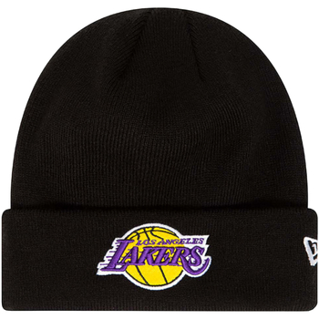 Accessoires Herren Mütze New-Era Essential Cuff Beanie Los Angeles Lakers Hat Schwarz