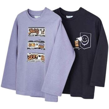Kleidung Jungen T-Shirts & Poloshirts Mayoral  Violett