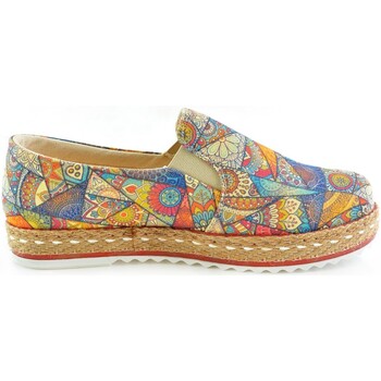 Schuhe Damen Leinen-Pantoletten mit gefloch Goby HV1580 multicolorful