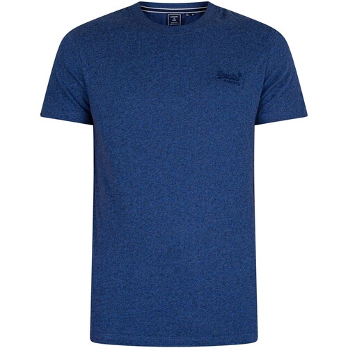 Kleidung Herren T-Shirts Superdry T-Shirt mit Vintage-Logo-Stickerei Blau