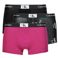 Unterwäsche Herren Boxer Calvin Klein Jeans TRUNK 3PK X3 Schwarz / Schwarz / Violett