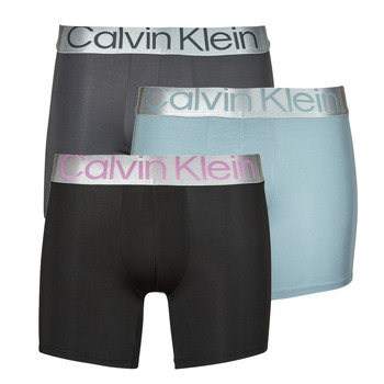 Unterwäsche Herren Boxer Calvin Klein Jeans BOXER BRIEF 3PK X3 Grau / Grau / Schwarz