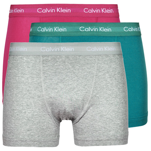 Unterwäsche Herren Boxer Calvin Klein Jeans TRUNK 3PK X3 Grau / Grün / Violett
