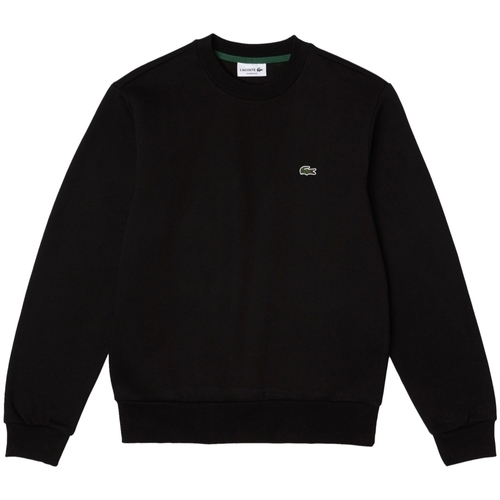 Kleidung Herren Sweatshirts Lacoste Organic Brushed Cotton Sweatshirt - Noir Schwarz