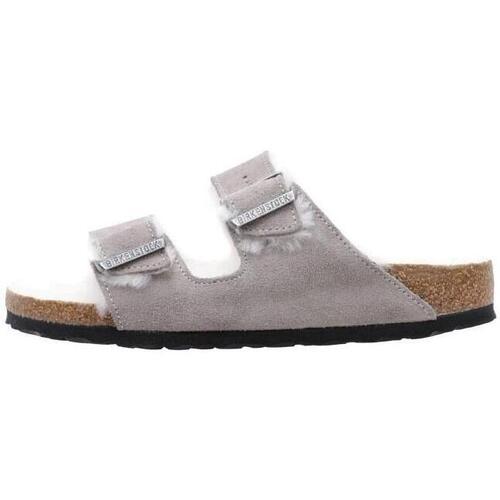 Schuhe Pantoletten / Clogs Birkenstock ARIZONA FUR Grau