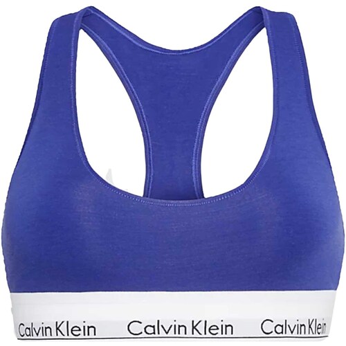Kleidung Damen Sport BHs Calvin Klein Jeans Unlined Bralette Blau