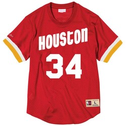 Kleidung Herren Pullover Mitchell And Ness Maillot NBA Houston Rockets Hakeem Olajuwon Rot