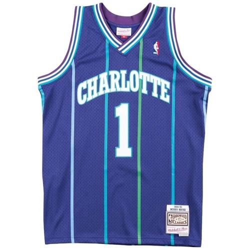 Unterwäsche Herren Unterhemden Mitchell And Ness Maillot Swingman Charlotte Hornets Violett