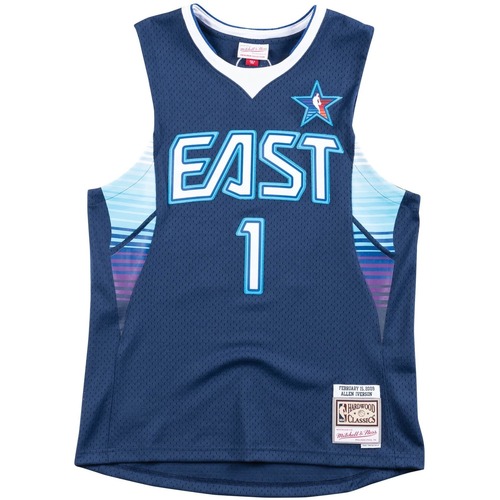 Unterwäsche Herren Unterhemden Mitchell And Ness Maillot NBA All Star East Allen Iverson Blau