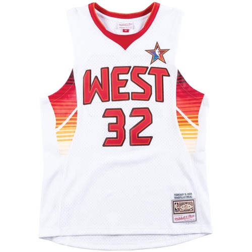 Unterwäsche Herren Unterhemden Mitchell And Ness Maillot NBA All Star West Shaquille O'Neal Weiss