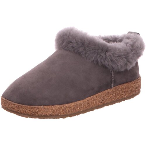 Schuhe Damen Hausschuhe Haflinger Iceland 714008-4 Grau