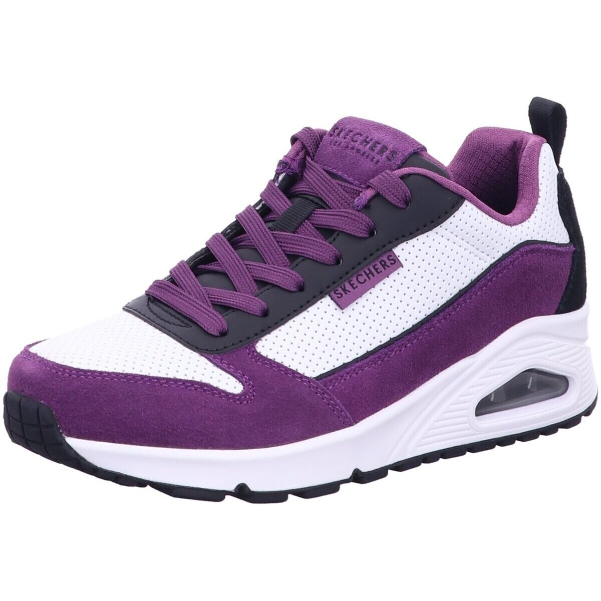 Schuhe Damen Sneaker Skechers Uno 2 Much Fun 177105 PRBK PRBK Violett
