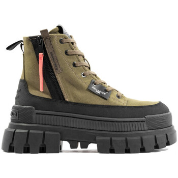 Schuhe Damen Low Boots Palladium Revolt boot zip tx Grün