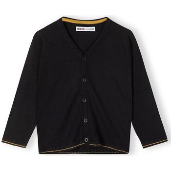 Kleidung Jungen Pullover Minoti Cardigan mit Knopfleiste für Jungen (12m-14y) Schwarz