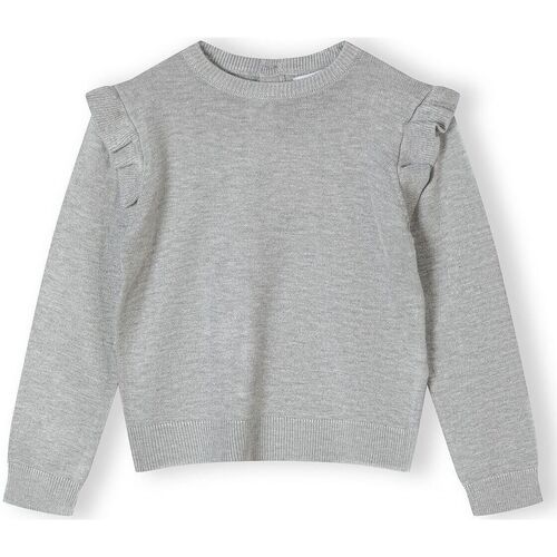 Kleidung Mädchen Pullover Minoti Sweatshirt mit Volantärmeln für Mädchen (12m-14y) Grau