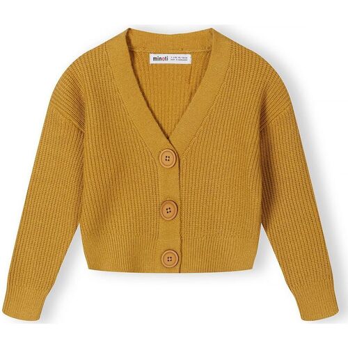 Kleidung Mädchen Pullover Minoti Strickjacke mit Knopfleiste für Mädchen (12m-14y) Orange