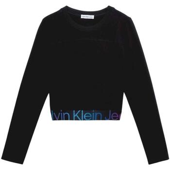Kleidung Mädchen T-Shirts & Poloshirts Calvin Klein Jeans  Schwarz