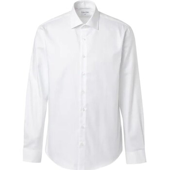 Kleidung Herren Langärmelige Hemden Calvin Klein Jeans K10K108427 Weiss