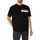 Kleidung Herren T-Shirts Calvin Klein Jeans Mehrschichtiges Adress-T-Shirt Schwarz