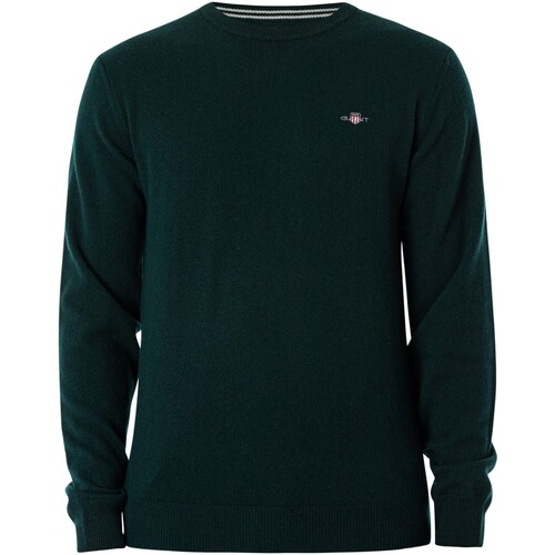 Kleidung Herren Pullover Gant Superfeines Lammwoll-Sweatshirt Grün