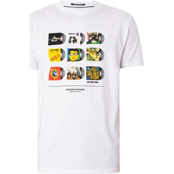 Kleidung Herren T-Shirts Weekend Offender Grafik-T-Shirt mit Ärmeln Weiss