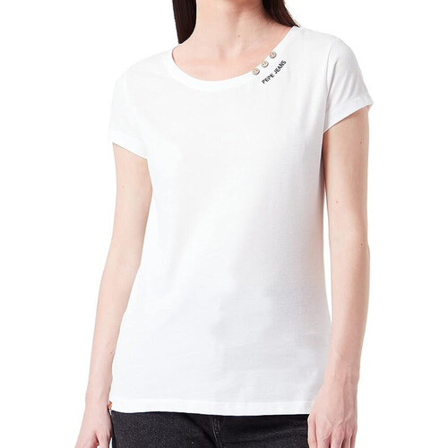 Kleidung Damen T-Shirts & Poloshirts Pepe jeans PL505230 Weiss
