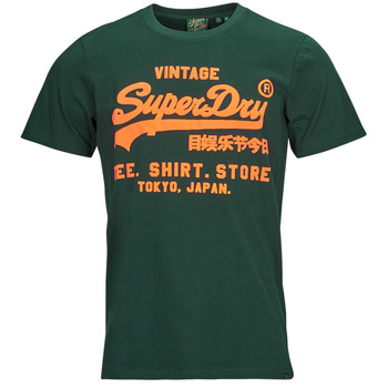 Kleidung Herren T-Shirts Superdry NEON VL T SHIRT Grün