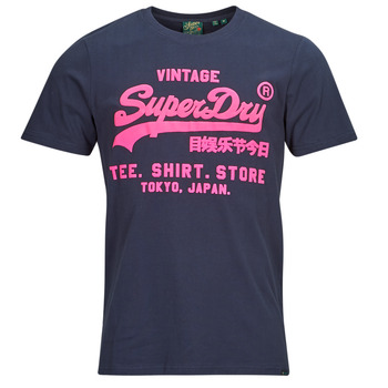 Kleidung Herren T-Shirts Superdry NEON VL T SHIRT Marine