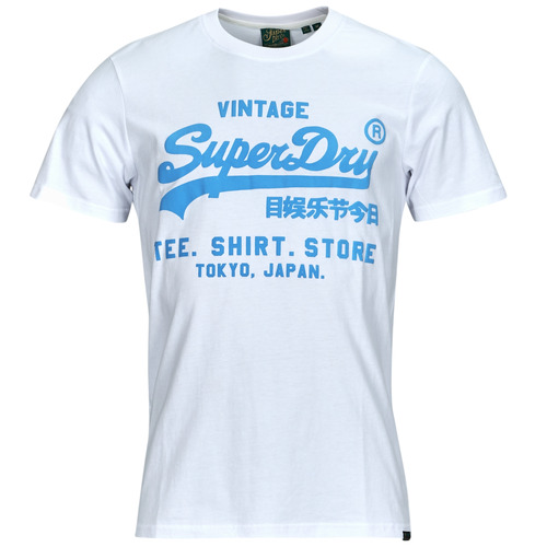 Kleidung Herren T-Shirts Superdry NEON VL T SHIRT Weiss