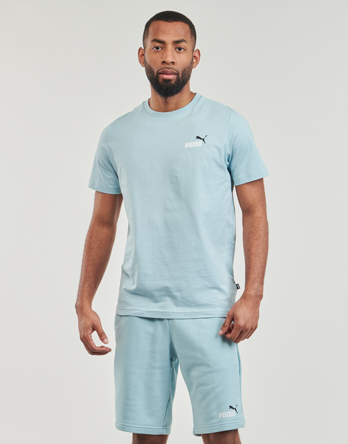 Puma ESS+ 2 COL SMALL LOGO TEE Blau
