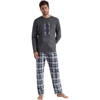 Kleidung Herren Pyjamas/ Nachthemden Admas Pyjama Hausanzug Hose und Oberteil I Follow My Own Rules Grau