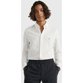 Kleidung Herren Langärmelige Hemden Tommy Hilfiger MW0MW30675YCF-OPTIC WHITE Weiss