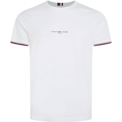 Kleidung Herren T-Shirts & Poloshirts Tommy Hilfiger MW0MW32584-YBR WHITE Weiss