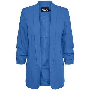 Kleidung Damen Jacken Pieces 17090996 PCBOSS 3/4 BLAZER-FRENCH BLUE Blau