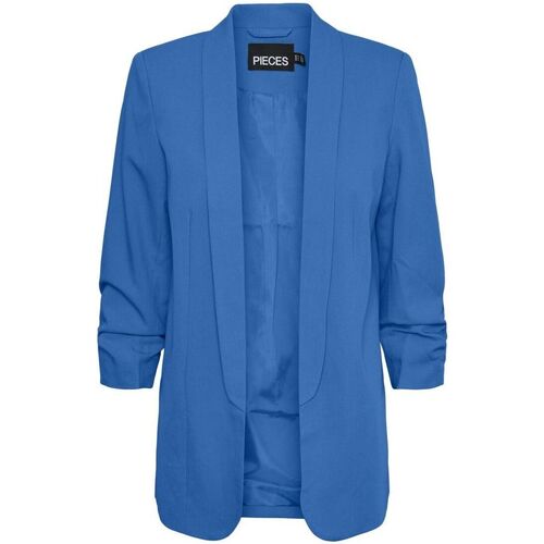 Kleidung Damen Jacken Pieces 17090996 PCBOSS 3/4 BLAZER-FRENCH BLUE Blau