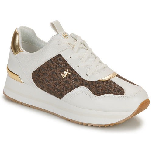 Schuhe Damen Sneaker Low MICHAEL Michael Kors RAINA TRAINER Beige / Braun / Gold