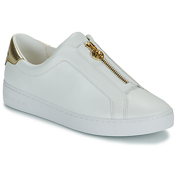 Schuhe Damen Sneaker Low MICHAEL Michael Kors KEATON ZIP SLIP ON Weiss / Gold