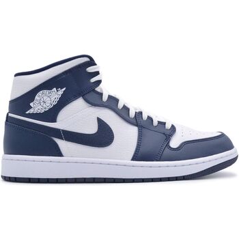 Schuhe Herren Sneaker High Nike Air  1 Mid Blau