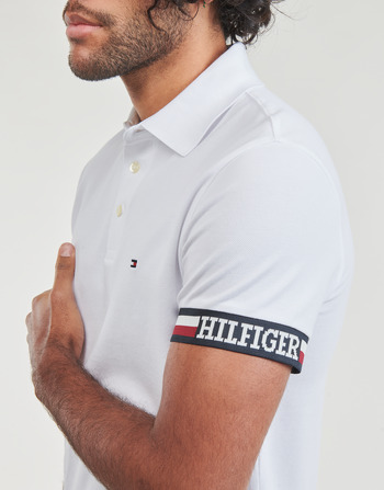 Tommy Hilfiger MONOTYPE FLAG CUFF SLIM FIT POLO Weiss