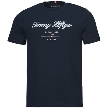 Kleidung Herren T-Shirts Tommy Hilfiger SCRIPT LOGO TEE Marine