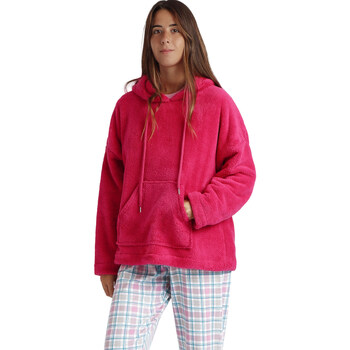 Kleidung Damen Pyjamas/ Nachthemden Admas Kapuzen-Sweatshirt Basica Rosa