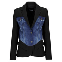 Kleidung Damen Jacken / Blazers Desigual AME_JEON Blau / Schwarz