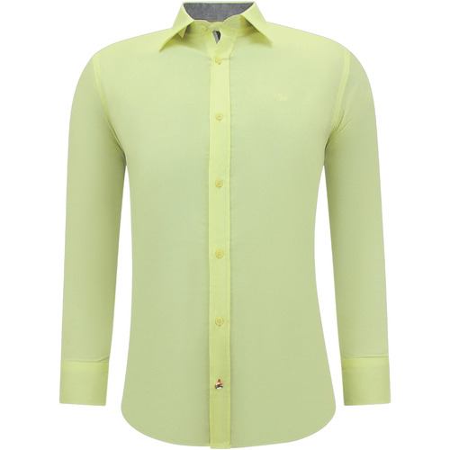 Kleidung Herren Langärmelige Hemden Gentile Bellini Neat Stylish Shirt Für Slim Bluse Gelb