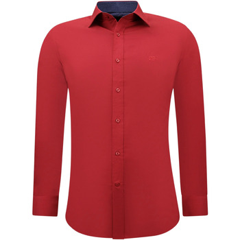 Kleidung Herren Langärmelige Hemden Gentile Bellini Business Baumwollhemd Slim Bluse Rot