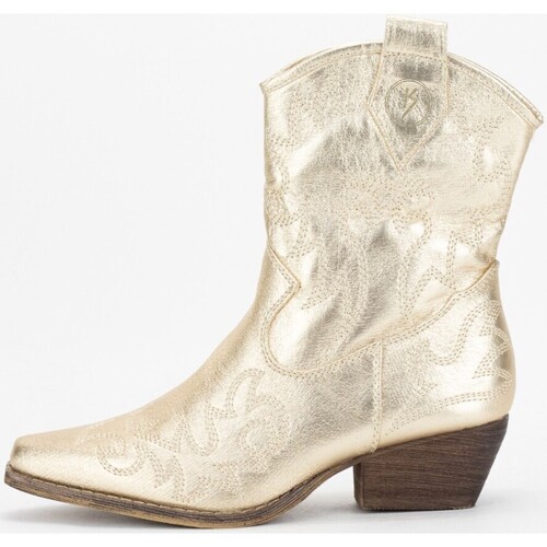 Schuhe Damen Stiefel Keslem Botas  en color oro para Gold