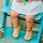 Schuhe Kinder Babyschuhe Attipas Stripes - Mustard Gelb